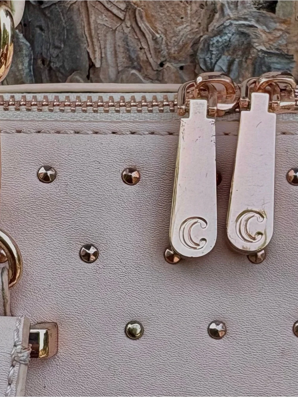 Charming Charlie Studded Blush Women's Satchel Tote Bag NWOT